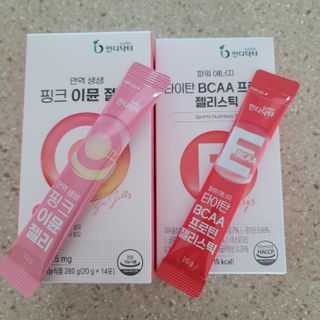 인디닥터 면역 생생 핑크 이뮨 젤리 + 타이탄 BCAA 프로틴 젤리스틱 — 5점을 준 리뷰어가 2022년 3월 올린 사용 사진