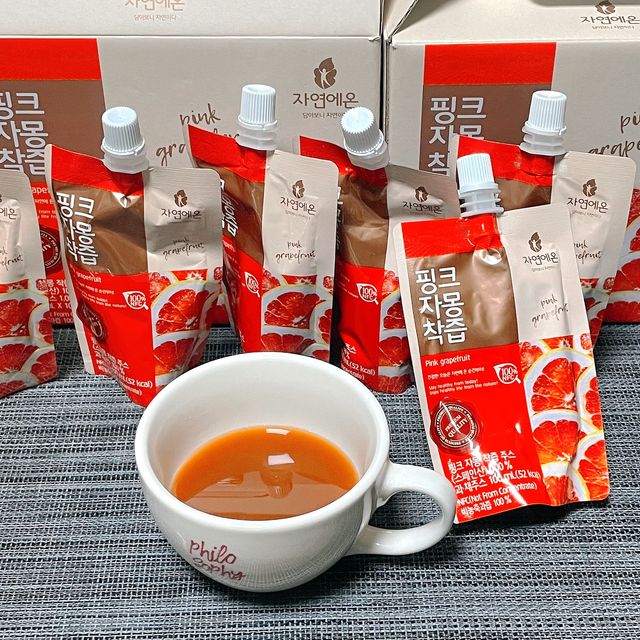 자연에온 핑크 자몽 착즙 100mL 10개입 2BOX 리뷰 사진