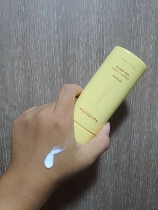 스킨큐어 산다화 유기농 레몬썬크림 — 5점을 준 리뷰어가 2021년 7월 올린 사용 사진