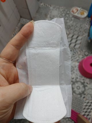 블루블루 유기농 순면 커버 생리대 — 5점을 준 리뷰어가 2021년 2월 올린 사용 사진