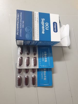 뉴트리션팩토리 비타프렙 오큐슈프림 루테인 오메가3 1050mg — 4점을 준 리뷰어가 2021년 6월 올린 사용 사진