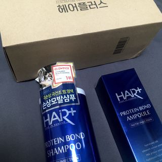 헤어플러스 단백질탈모샴푸 500ml+단백질본드앰플 145ml — 5점을 준 리뷰어가 2021년 3월 올린 사용 사진