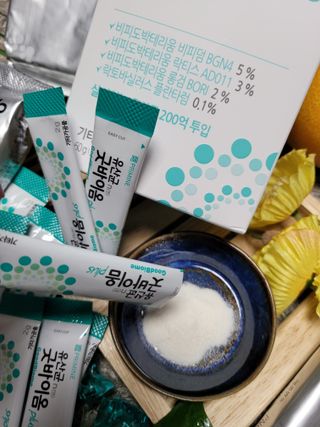 프리마인 유산균 국가지정연구소 선정, 살아있는 생유산균 200억 마리의 힘. 유산균n굿바이옴플러스 — 5점을 준 리뷰어가 2021년 10월 올린 사용 사진