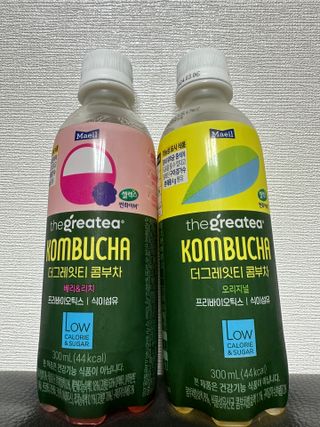 더그레잇티 콤부차 [매일유업] 더그레잇티 44kcal 콤부차 300ml *12개입 (오리지널 6개+베리리치 6개) — 5점을 준 리뷰어가 2023년 7월 올린 사용 사진