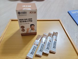 연세생활건강 키즈텐 산양유 단백질 1BOX (30포) — 5점을 준 리뷰어가 2022년 6월 올린 사용 사진