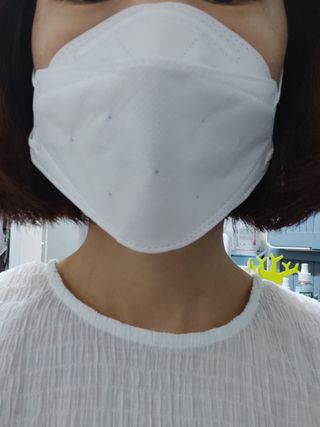 케이파이 항균 마스크 [케이파이] 항균 마스크 60매입 (개별 포장) 숨쉬기 편하여, 야외에서 운동할 때 사용이 편합니다. — 5점을 준 리뷰어가 2022년 7월 올린 사용 사진