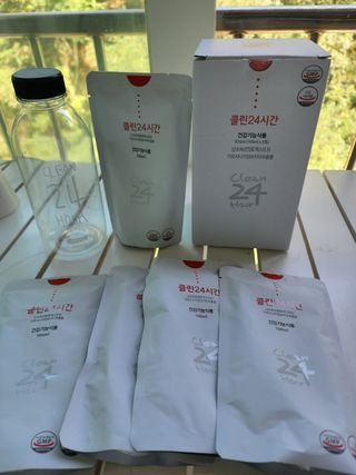 클린24시간 1BOX(5포) + 전용보틀(500ml) — 5점을 준 리뷰어가 2022년 9월 올린 사용 사진
