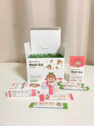 아이비웰니스 빵순이 식탁 위의 필수템! 빵순이 효소 키위맛 100포 + 석류맛 14포 (총 114포) — 5점을 준 리뷰어가 2023년 1월 올린 사용 사진