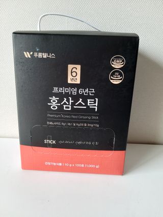 [푸름웰니스] 프리미엄 6년근 홍삼스틱 3mg x 100포 — 5점을 준 리뷰어가 2022년 3월 올린 사용 사진