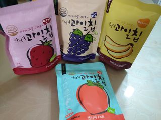 아비삭 과일칩 딸기, 감, 포도, 바나나 4종 — 5점을 준 리뷰어가 2021년 8월 올린 사용 사진
