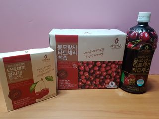 자연에온 몽모랑시 타트체리 3종 세트 구성 - 저분자콜라겐젤리, NFC 착즙주스 — 5점을 준 리뷰어가 2021년 7월 올린 사용 사진
