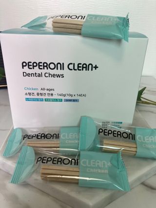 페페로니 클린플러스 덴탈치킨껌 10g x 14p — 5점을 준 리뷰어가 2021년 7월 올린 사용 사진