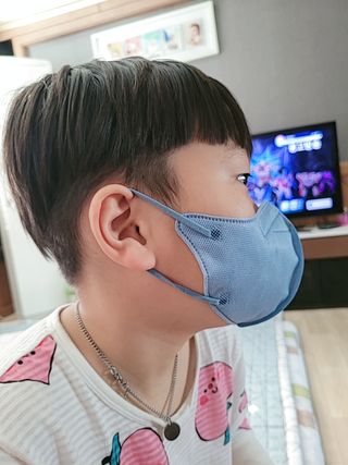 애니가드키즈 새부리형  소형L 5컬러 각 10매입 [크리미베이지, 코튼핑크, 블루레이크, 페일로즈, 민트그린] — 5점을 준 리뷰어가 2022년 2월 올린 사용 사진