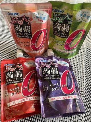 ORIHIRO 오리히로 곤약젤리 제로칼로리 130g 4종 4팩(맛별로 1팩씩) — 5점을 준 리뷰어가 2023년 2월 올린 사용 사진
