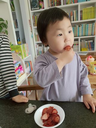 아비삭과일칩 5종 /딸기,사과,배,귤,무화과 5종 — 5점을 준 리뷰어가 2021년 5월 올린 사용 사진