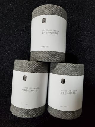 [생활공작소] 일회용 수세미 미니_그레이 60매 x 3입 — 5점을 준 리뷰어가 2021년 3월 올린 사용 사진