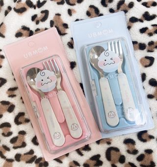 유비맘 스푼포크 케이스 세트 1+1 _컬러랜덤 발송 — 5점을 준 리뷰어가 2021년 1월 올린 사용 사진