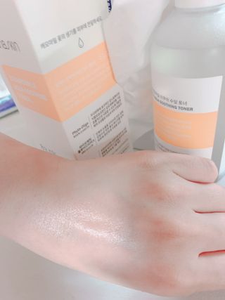 나나스킨 캐모마일아쿠아수딩토너 — 5점을 준 리뷰어가 2021년 4월 올린 사용 사진