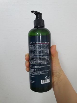 띵코 허브 샴푸, 트리트먼트, 바디워시 3종 — 3점을 준 리뷰어가 2022년 2월 올린 사용 사진