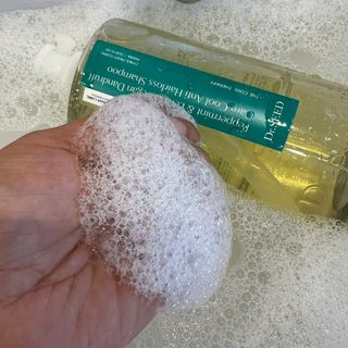 닥터시드 페퍼민트 앤 레몬 비건 비듬케어 쿨 탈모 샴푸 (1000ml) — 4.5점을 준 리뷰어가 2024년 1월 올린 사용 사진