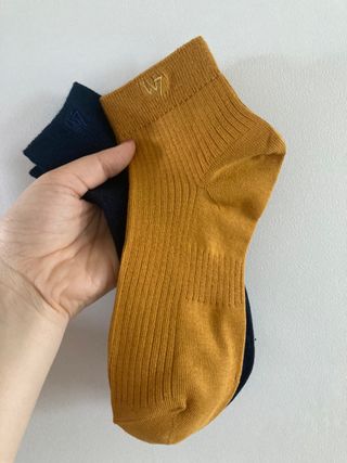 [사이즈가 있는 양말 필로이] 남/여 골지 발목 양말 4족 세트 남【S, M, L, XL】여【S, M, L】_컬러 랜덤 — 5점을 준 리뷰어가 2022년 6월 올린 사용 사진