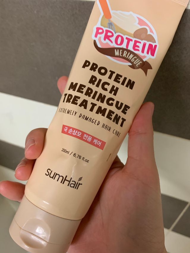 썸헤어 프로틴 리치 머랭 트리트먼트 극손상모 전용 케어 리뷰 사진