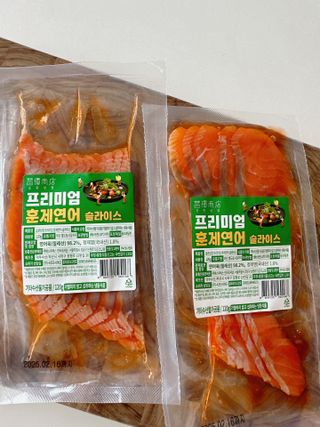밸런스 다이어트랩 밸다랩 프리미엄 훈제연어 슬라이스 120g — 5점을 준 리뷰어가 2023년 5월 올린 사용 사진