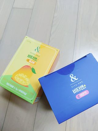 비타앤C 레몬맛, 망고맛 — 5점을 준 리뷰어가 2021년 7월 올린 사용 사진