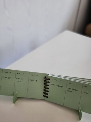 리훈 언더모니터 위클리 플래너 + 다정한 스티커 8mm 원형 칼라 얼굴 표정 1장 — 5점을 준 리뷰어가 2022년 3월 올린 사용 사진