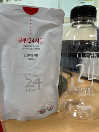 클린24시간 1BOX(5포) + 전용보틀(500ml) — 5점을 준 리뷰어가 2023년 1월 올린 사용 사진