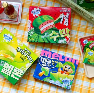 2024 오리온 여름한정판 초코파이 수박 / 후레쉬베리 멜론 / 멜론송이 — 5점을 준 리뷰어가 2024년 8월 올린 사용 사진