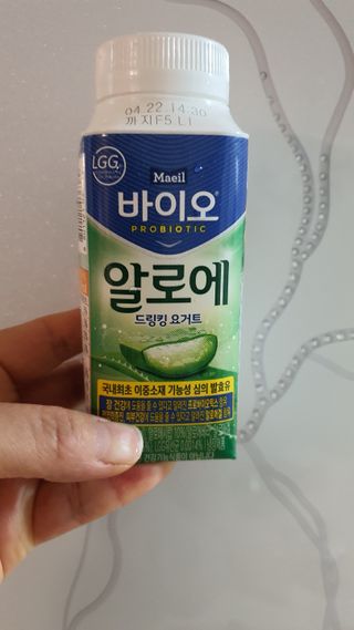 LIVE 매일바이오 알로에 드링킹 요거트 — 5점을 준 리뷰어가 2022년 4월 올린 사용 사진