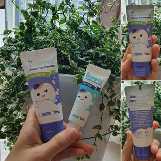 닥터데디스 안심불소 튼튼치약(청포도, 민트 중 택 1) 60g + 여행용 미니 치약 15g — 4점을 준 리뷰어가 2022년 7월 올린 사용 사진