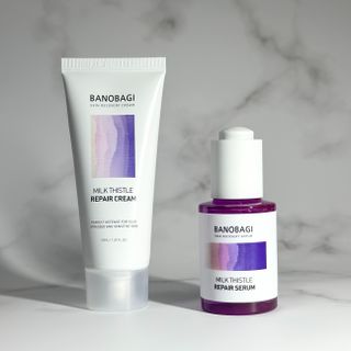 바노바기 코스메틱 바노바기 밀크 씨슬 리페어 세럼 30ml & 크림 50ml — 5점을 준 리뷰어가 2024년 5월 올린 사용 사진