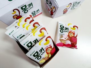 폭신 쫄깃 식감 로맨스, 몽키나나 젤리 8봉지 — 5점을 준 리뷰어가 2021년 3월 올린 사용 사진