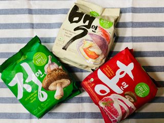 [풀무원] 자연은맛있다 정면, 백면, 홍면  세트 — 5점을 준 리뷰어가 2021년 4월 올린 사용 사진