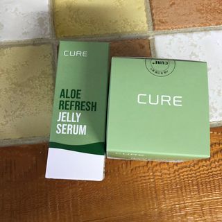 김정문알로에 큐어 큐어 알로에 리프레쉬 젤리 세럼, 큐어 알로에 하이드로 젤리 크림 — 4점을 준 리뷰어가 2021년 3월 올린 사용 사진