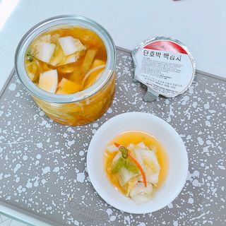 셰프애찬 단호박 백김치 1kg — 5점을 준 리뷰어가 2022년 10월 올린 사용 사진