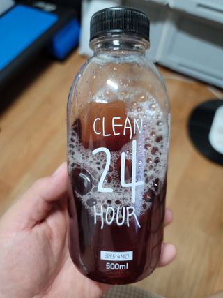 클린24시간 1BOX(5포) + 전용보틀(500ml) — 4점을 준 리뷰어가 2022년 9월 올린 사용 사진