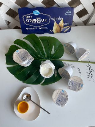 구매평★[2종 패키지]덴마크 요거밀 통오트 요거트(12,460원) — 5점을 준 리뷰어가 2025년 5월 올린 사용 사진