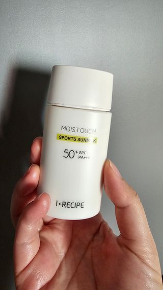 아이레시피 모이스트터치 스포츠 선밀크 50ml (SPF50+ PA+++) — 5점을 준 리뷰어가 2023년 6월 올린 사용 사진
