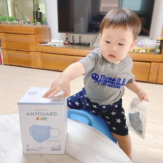애니가드키즈 라이트 소형 5컬러 각 10매입 [크리미베이지, 코튼핑크, 블루레이크, 페일로즈, 민트그린] — 5점을 준 리뷰어가 2022년 6월 올린 사용 사진