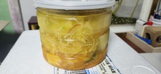 셰프애찬 단호박 백김치 1kg — 5점을 준 리뷰어가 2022년 10월 올린 사용 사진