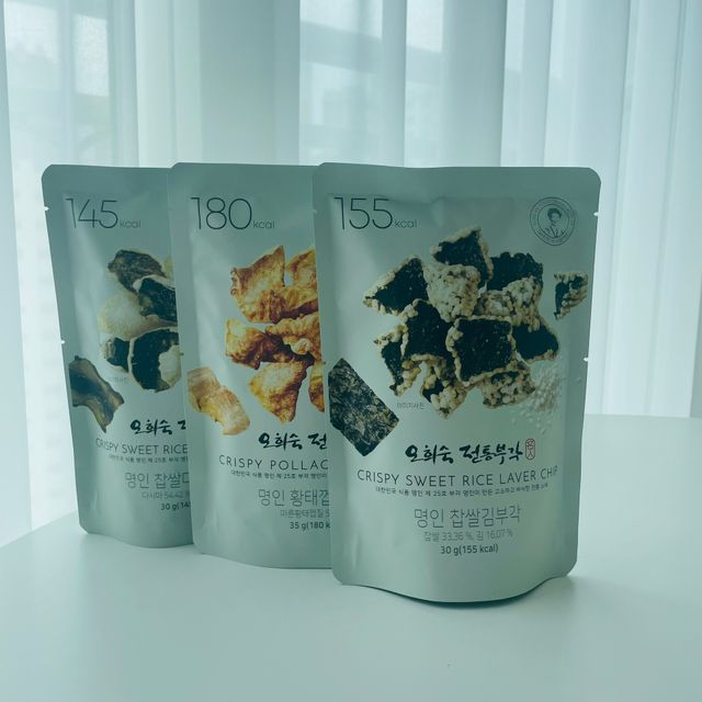 명인 찹쌀김부각, 찹쌀다시마부각, 황태껍질튀각 총 6봉 리뷰 사진