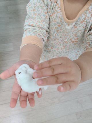여우두마리 아기 버블클렌저 버블폼 거품놀이 유아바디워시 배쓰밤 입욕제 — 5점을 준 리뷰어가 2021년 2월 올린 사용 사진