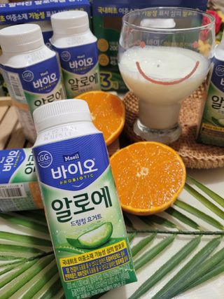 LIVE 매일바이오 알로에 드링킹 요거트 — 5점을 준 리뷰어가 2022년 4월 올린 사용 사진