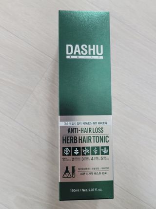 다슈코리아 다슈 데일리 안티 헤어로스 허브 헤어토닉 150ml — 5점을 준 리뷰어가 2021년 2월 올린 사용 사진