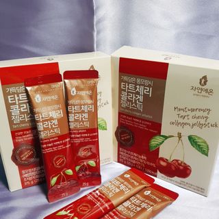 자연에온 가득담은 몽모랑시 타트체리 콜라겐 젤리스틱 — 5점을 준 리뷰어가 2021년 1월 올린 사용 사진