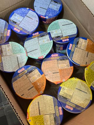 NISSIN 닛신 컵누들  4종 - 씨푸드오리지날, 씨푸드 스파이시, 씨푸드 커리, 씨푸드 XO소스 — 3.5점을 준 리뷰어가 2023년 1월 올린 사용 사진