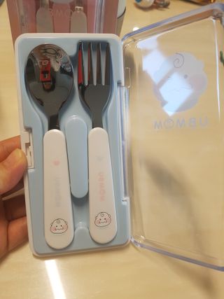유비맘 스푼포크 케이스 세트 1+1 _컬러랜덤 발송 — 5점을 준 리뷰어가 2020년 12월 올린 사용 사진